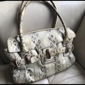 Salvatore Ferragamo Vintage Rare Real Python 🐍 Handbag Celebrity Fav SOLD